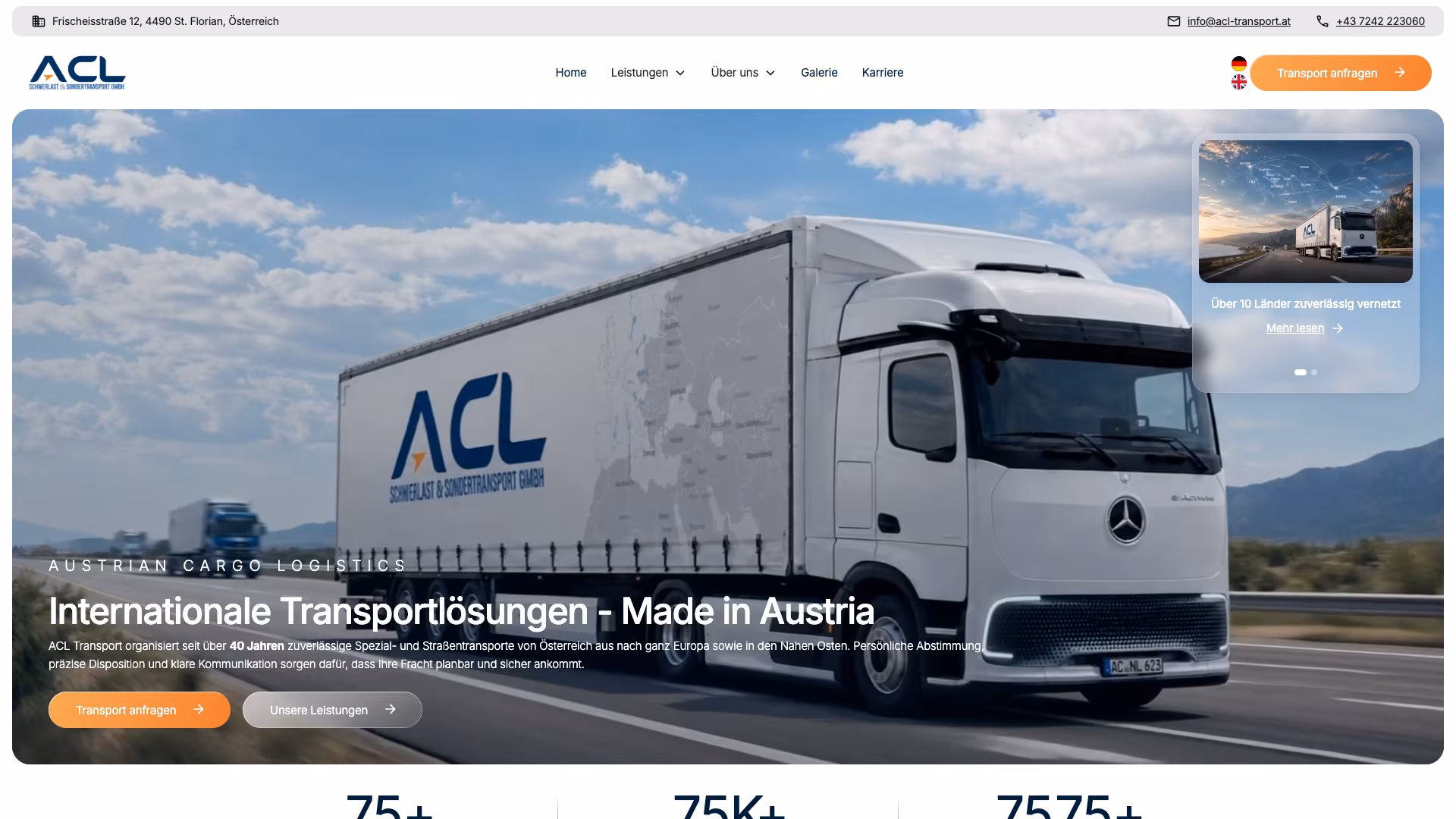 Website-Referenz: ACL Transport